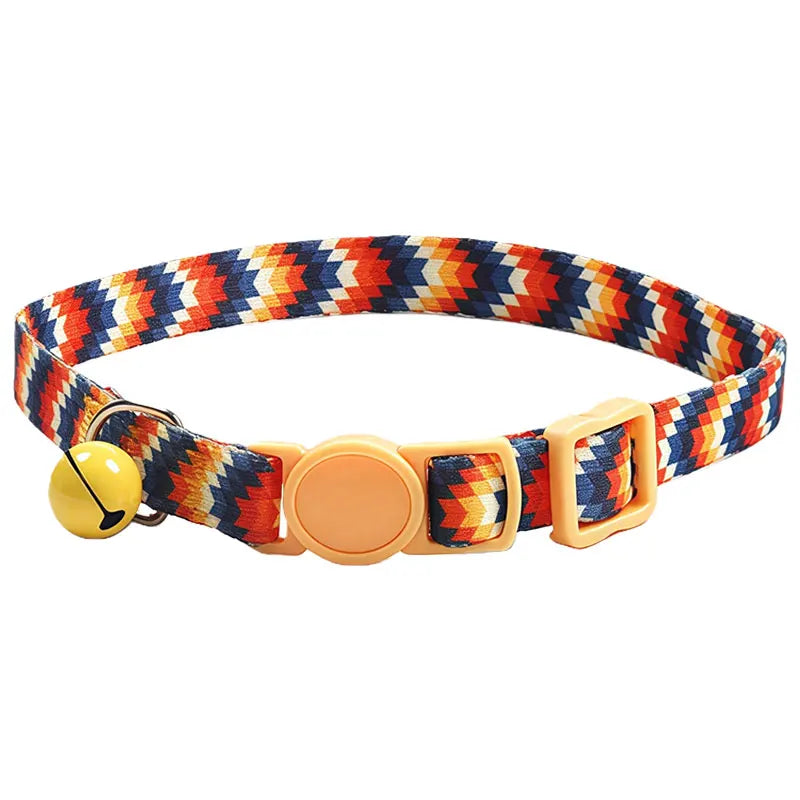 Cute Cat Collar Kitten Safety Breakaway Collar with Bell Adjustable Soft Collars for Small Cats Pet Products Necklace Decor