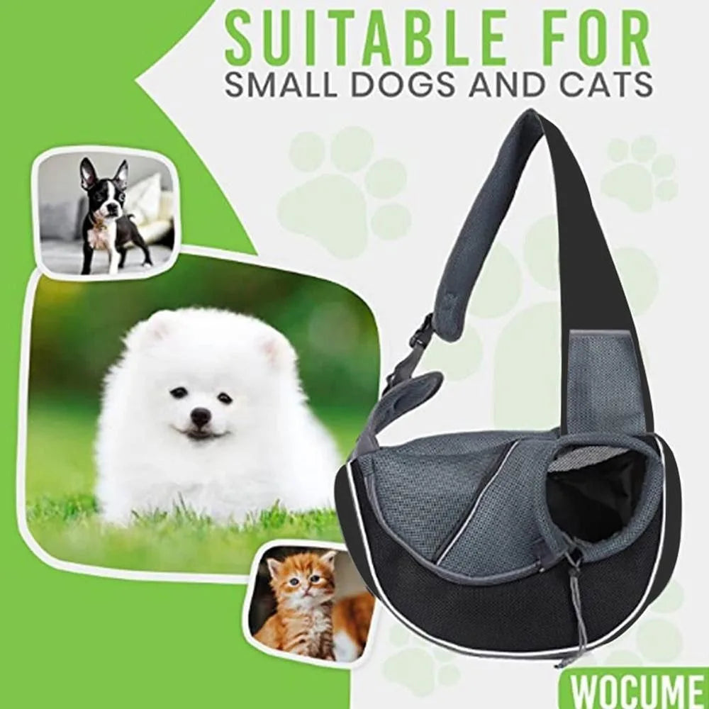 Travel Pets Products Shoulder Crossbody Bag Sling Carrier Bag Pet Strap Shoulder Bag Dog Cat Carrier Bag Pet Carrying Bag