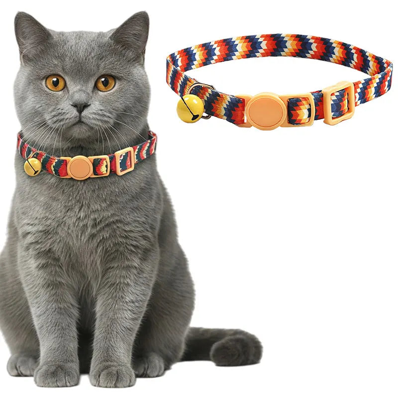 Cute Cat Collar Kitten Safety Breakaway Collar with Bell Adjustable Soft Collars for Small Cats Pet Products Necklace Decor