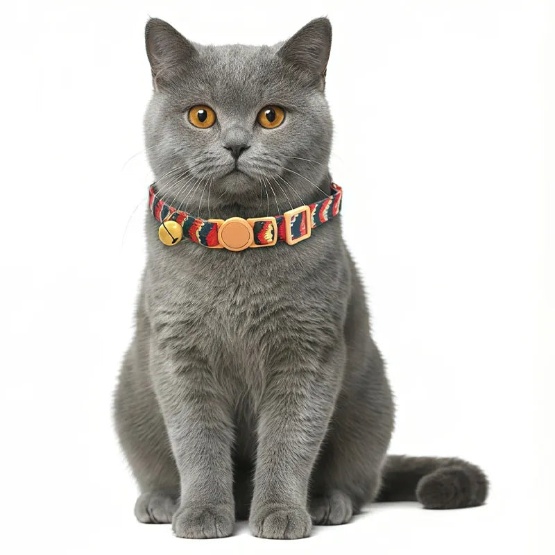 Cute Cat Collar Kitten Safety Breakaway Collar with Bell Adjustable Soft Collars for Small Cats Pet Products Necklace Decor