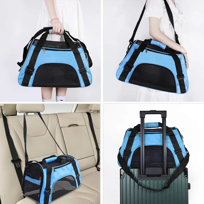 Pet Travel Bag Airline Approved Luggage Bag Pet Travel Carry Bag Suitable for Small Dogs Cats and Puppies Small Animals
