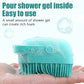 Dog Bathing Brush Pet Massage Brush Shampoo dispenser Soft Silicone Brush rubber Bristle for Dogs and Cats Shower Grooming Tool