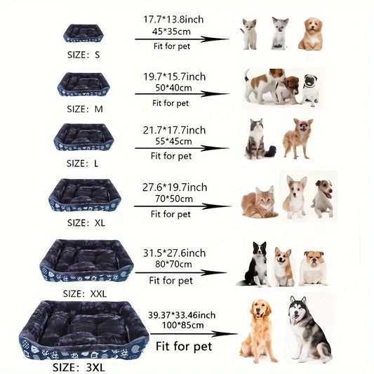 Pet Dog Bed, Sofa Cushion, Seasonal Pet Supplies, Soft and Comfortable Supplies, Large, Medium, and Small Household Cat Beds