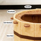 Bathtub Shape Semi-Enclosed Felt Cat Bed for Small Medium Cats Cozy 4 Seasons Universal Cat House with Claw Sharpening Feature