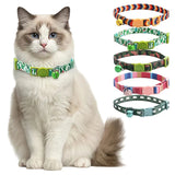 Cute Cat Collar Kitten Safety Breakaway Collar with Bell Adjustable Soft Collars for Small Cats Pet Products Necklace Decor