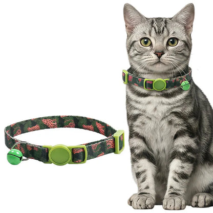 Cute Cat Collar Kitten Safety Breakaway Collar with Bell Adjustable Soft Collars for Small Cats Pet Products Necklace Decor